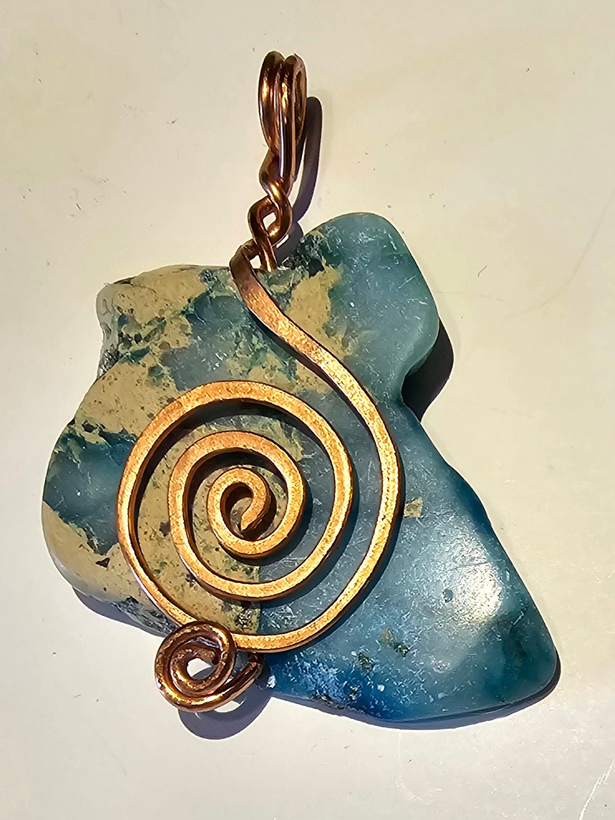 Wire Wrapped Turquoise Pendant