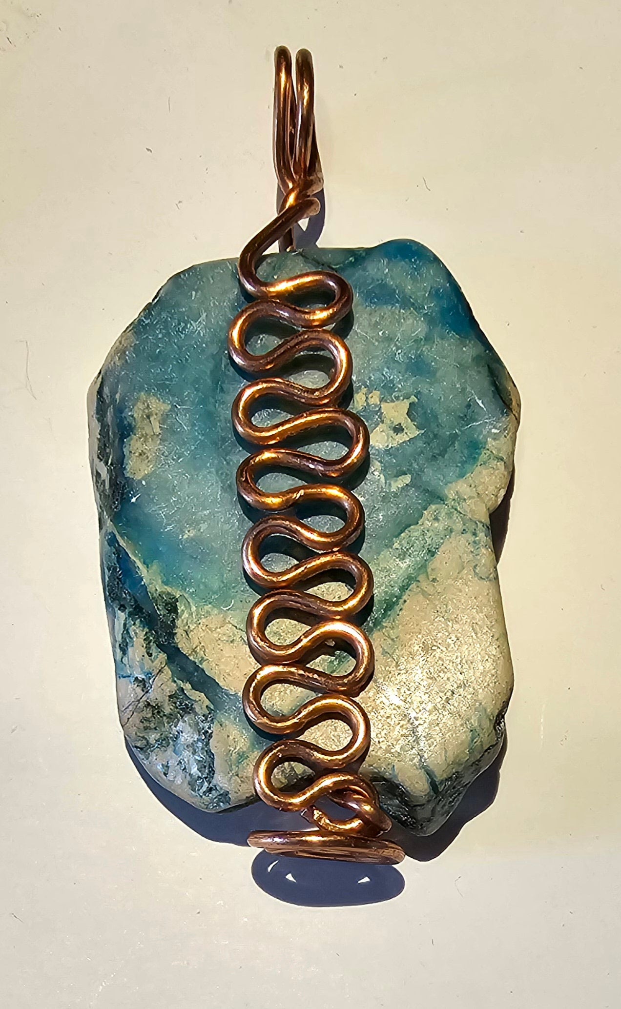 Wire Wrapped Turquoise Pendant