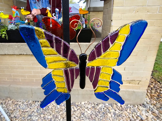 Blue Purple Gold Butterfly