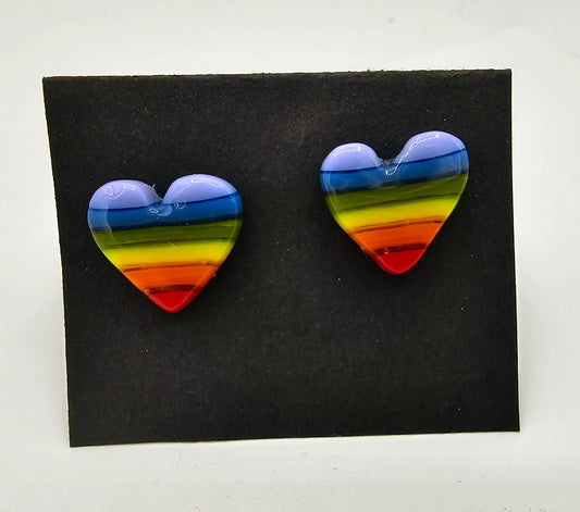 Rainbow Heart Earrings