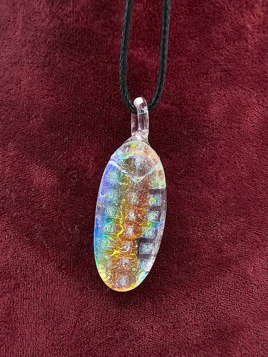 Two-layered Shimmering Clear Dicro Pendant